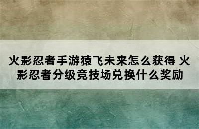 火影忍者手游猿飞未来怎么获得 火影忍者分级竞技场兑换什么奖励